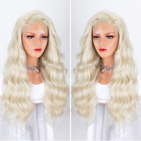 ✨22” PALE BLONDE WAVY LACE FRONT WIG? *NWT* main image 5